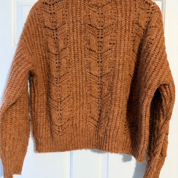 Rust Cable Knit Sweater - Picture 4 of 4